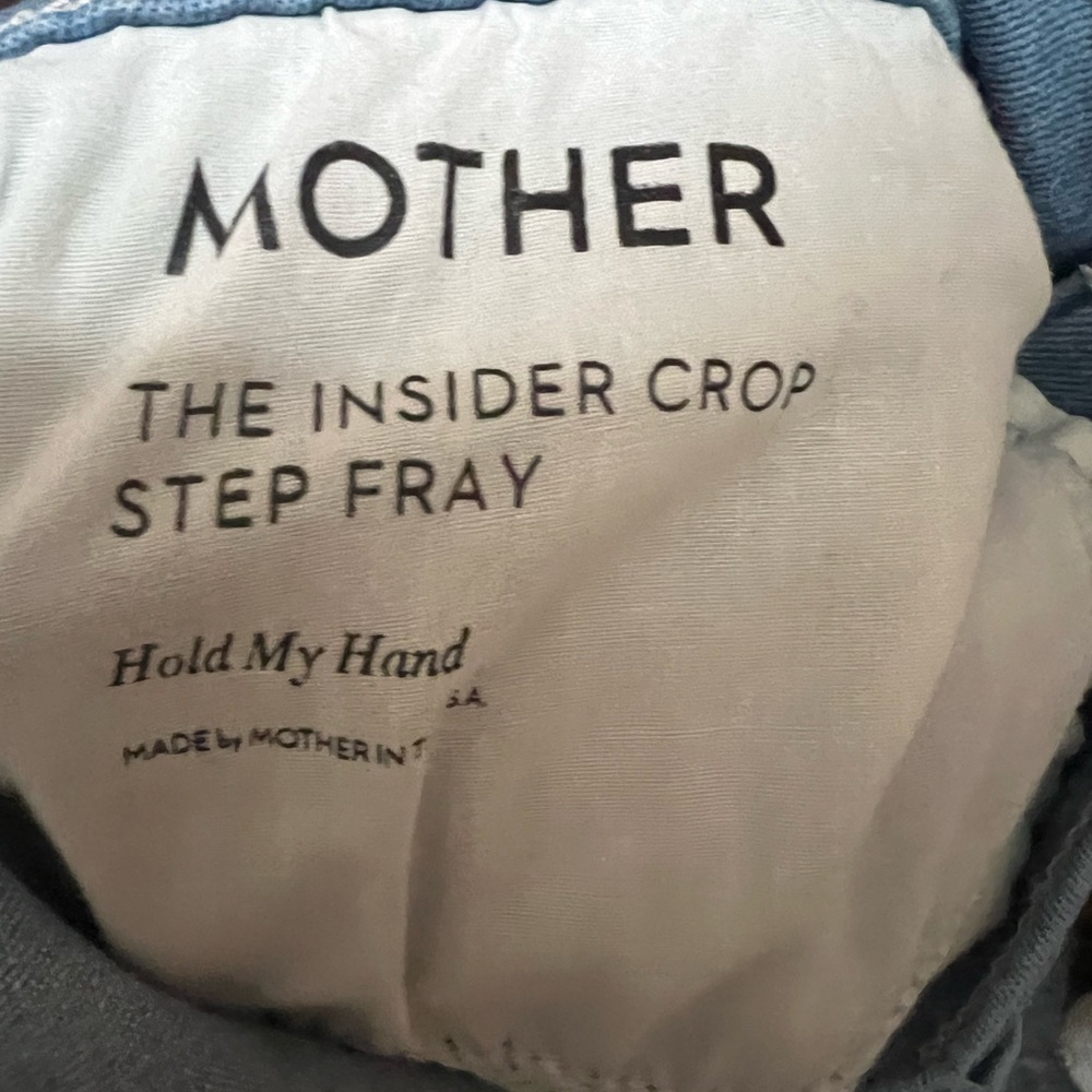 ***SOLD** Mother jeans The Insider Crop Step Fray size 28 - Picture 2 of 4